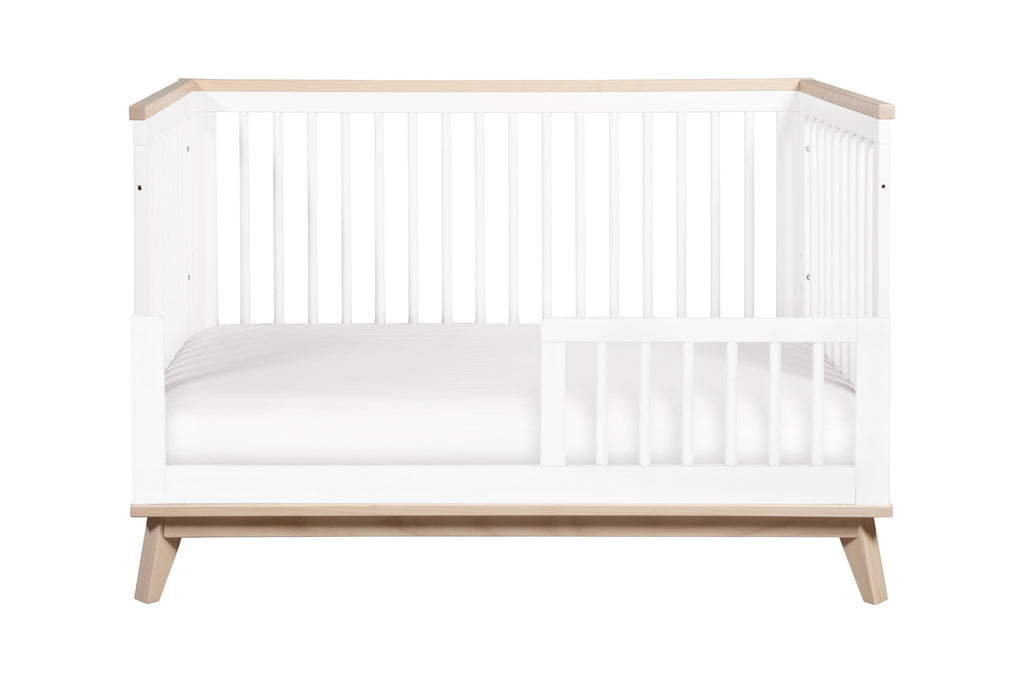 M5801WNX,Scoot 3-in-1 Convertible Crib With Toddler Bed Conversion Kit in White/Washed Natural