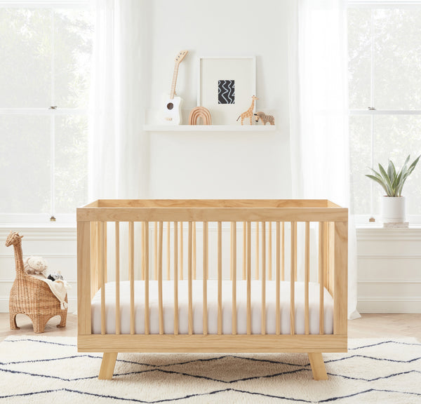 babyletto modern midcentury Hudson 3-in-1 Convertible Crib with Toddler Bed Conversion Kit in Grey Finish Natural