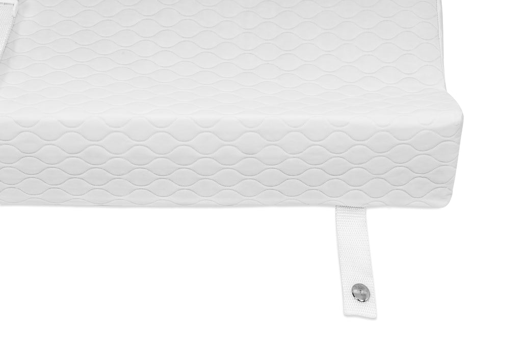 M5319BL, Pure 31 inch Non-Toxic Contour Changing Pad Cover at angle, babyletto non toxic hypoallergenic