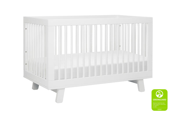 babyletto modern midcentury Hudson 3-in-1 Convertible Crib with Toddler Bed Conversion Kit in Grey Finish 白色