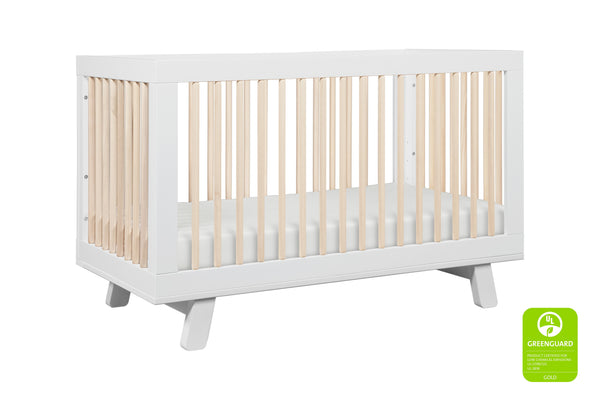 babyletto modern midcentury Hudson 3-in-1 Convertible Crib with Toddler Bed Conversion Kit in Grey Finish 白色 / 洗水原色