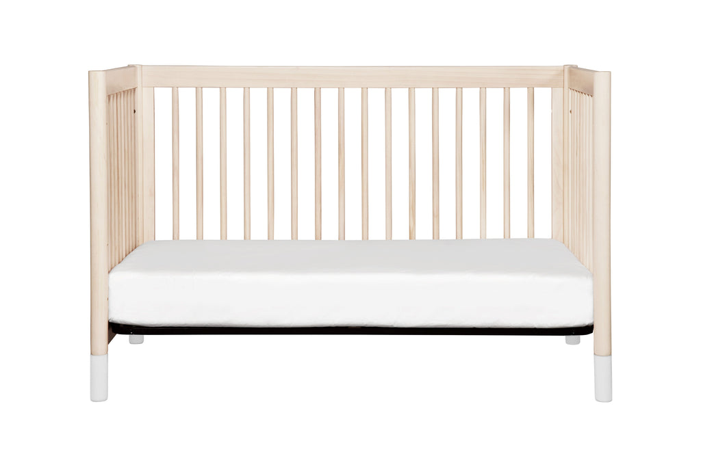 M12901NXW,Gelato 4-in-1 Convertible Crib  White Color Feet With Toddler Bed Conversion Kit in Washed Natural